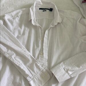 Perry Ellis Men's White Casual Button Down Shirt